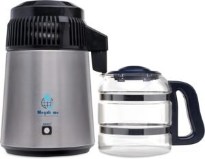 a close up of Megahome Countertop Water Distiller